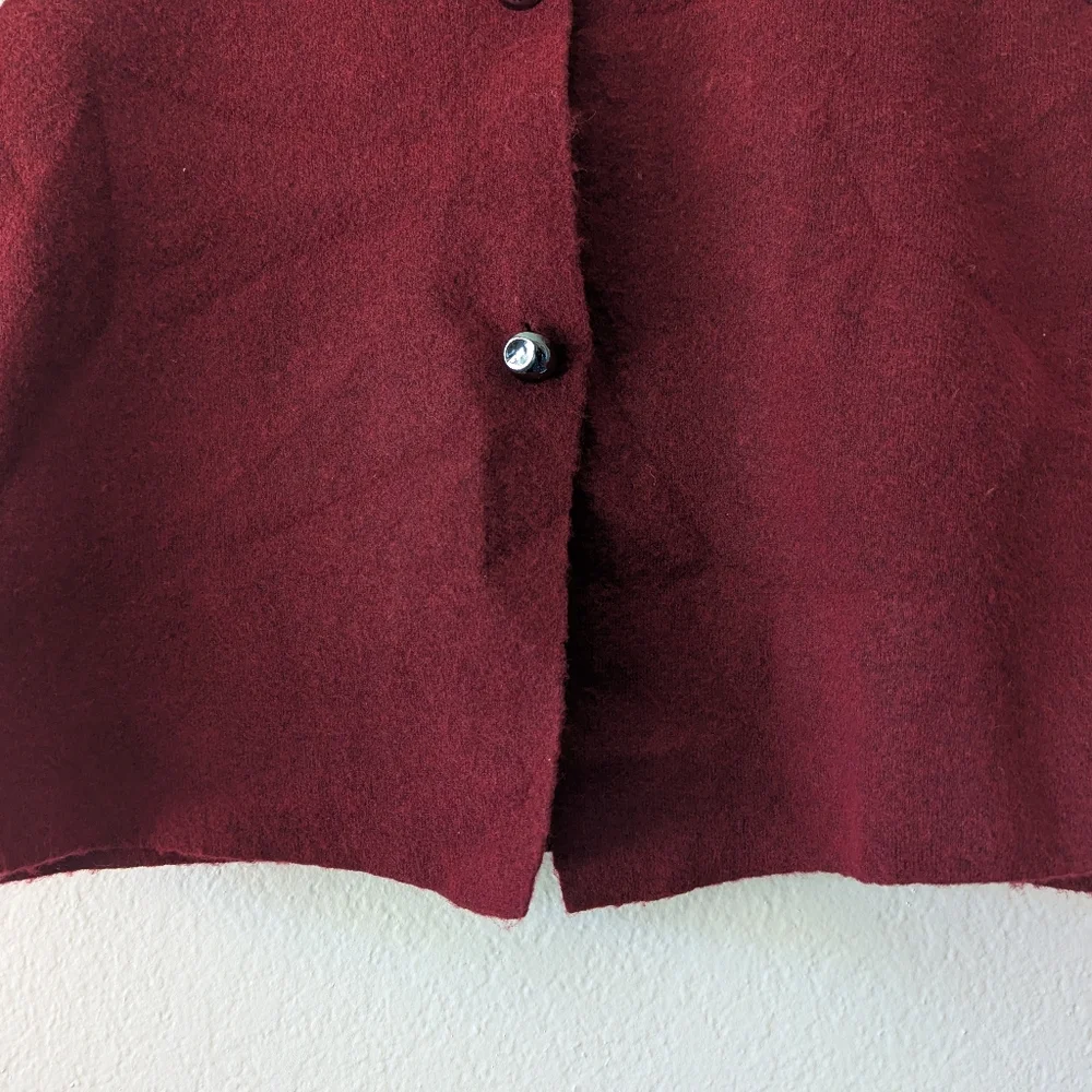 NWT Jason Wu Wool Blend Deep Red Sweater Vest Women's L - Picture 5 of 13